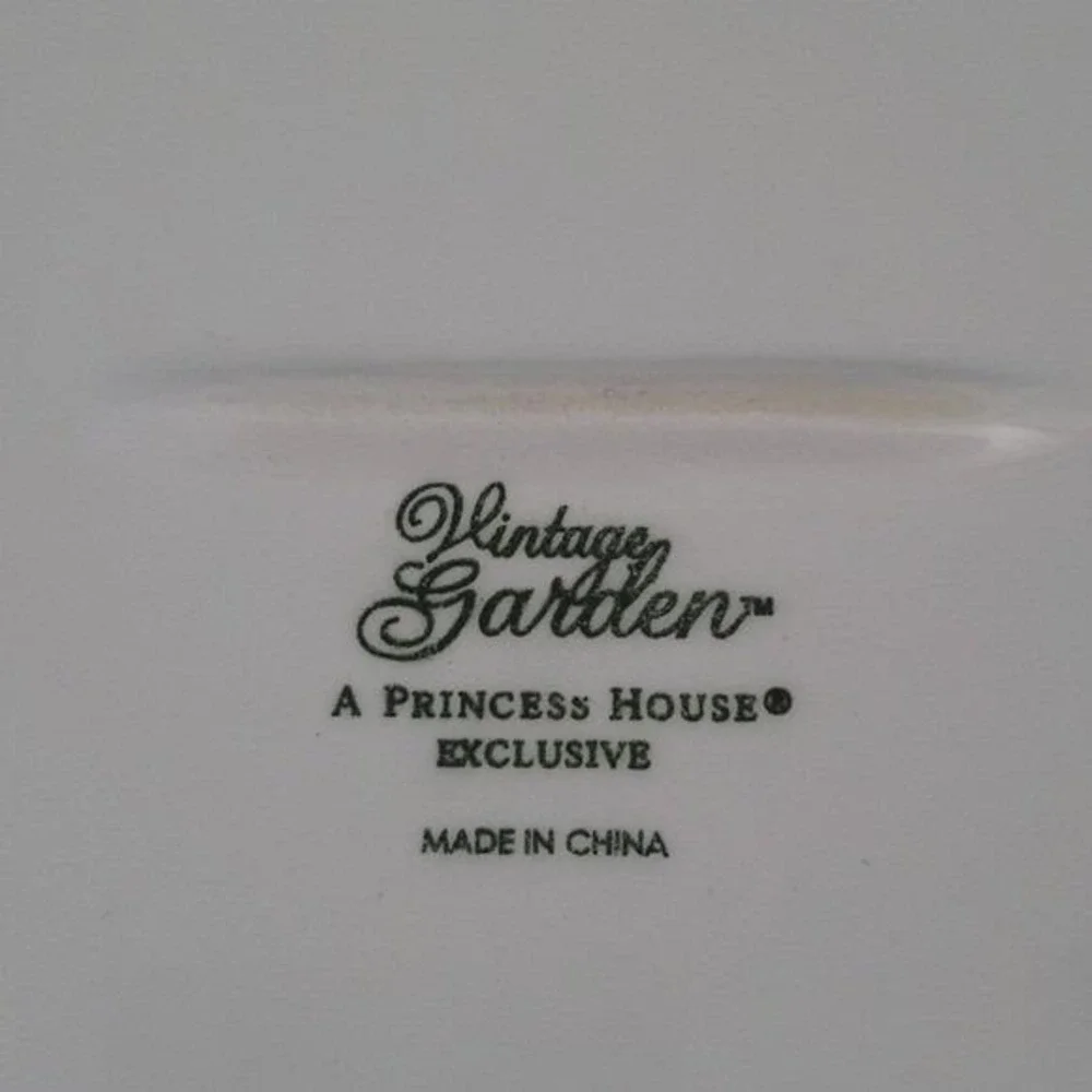 Princess House Vintage‎ Garden Ceramic Flower Frog Trinket Box Rose Finial 3pc